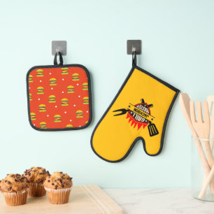 Grill Master Oven Mitt & Pot Holder Set