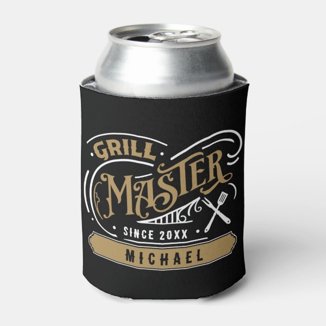 Grill Master Personalised  Can Cooler (Can Front)