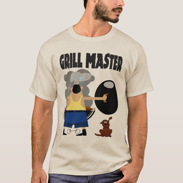 Grill Master with Dog T-Shirt (Front)