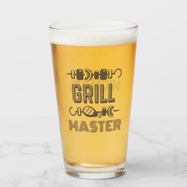 Grill Master with Name Glass (Front Filled)