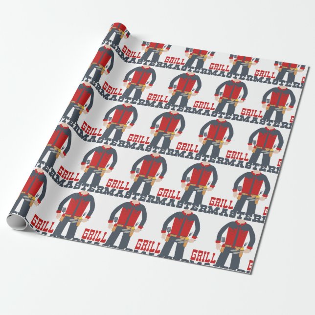 Grill Master Wrapping Paper (Unrolled)