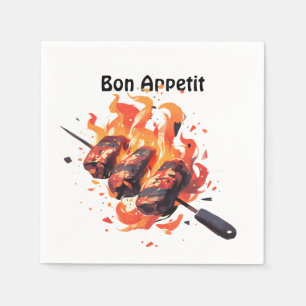 🔥🍢 "Grill Master's Delight" - Bon Appetit Napkin