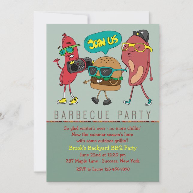 Grill Mates Barbecue Invitation (Front)