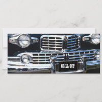 GRILL OUT PARTY CLASSIC AUTO SHOW CAR INVITATION