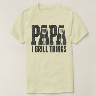 Grill Papa BBQ Dad Chef Grilling Vintage Father's T-Shirt