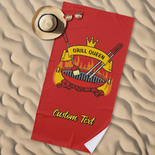 Grill Queen Beach Towel