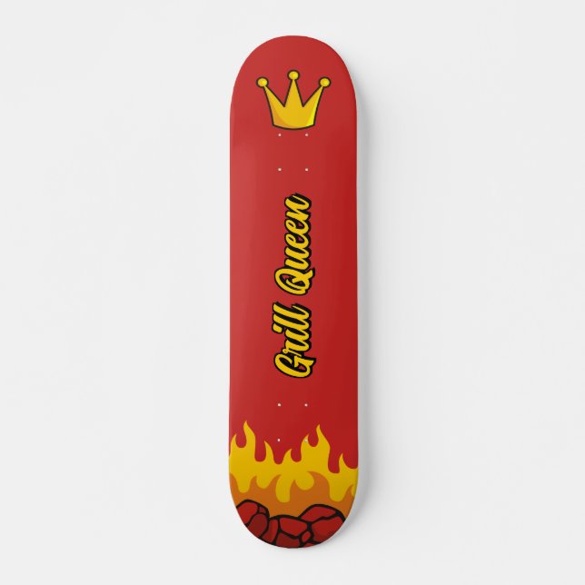 Grill Queen Crown Skateboard (Front)