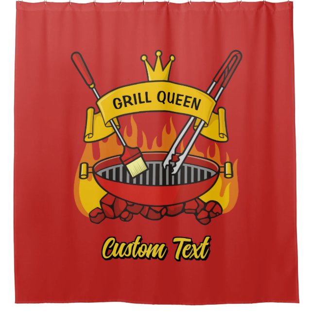 Grill Queen Shower Curtain (Front)