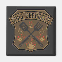 Grill Sergeant Badge Design with Spatula and Fork