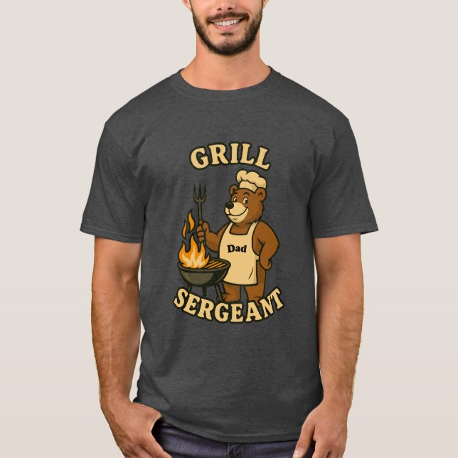 Grill Sergeant Bär Design for Papa T-Shirt (Front)
