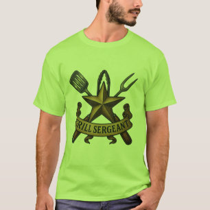 Grill Sergeant BBQ Badge T-Shirt