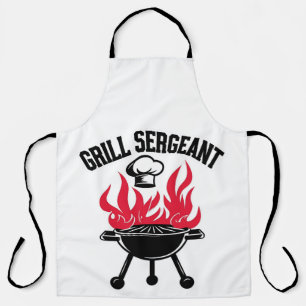 Grill Sergeant BBQ Dad Funny Party Apron