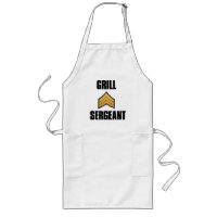 Grill Sergeant funny apron summer bbq grilling fun