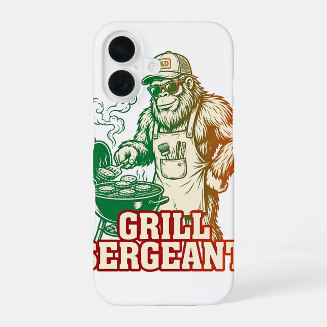Grill Sergeant Funny Bigfoot iPhone Case (Back)