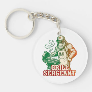 Grill Sergeant Funny Bigfoot Keychain