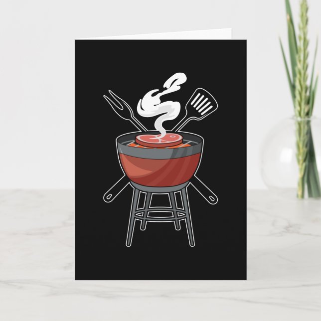 Grill with Meat fork & Spatula Card (Front)