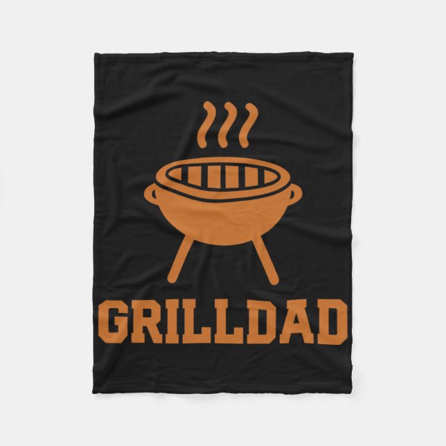 Grilldad Barbecue Grill Daddy Master Bbq Smoker Ch Fleece Blanket (Front)