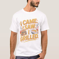 Grilled Burger Lovers Funny BBQ Typography T-Shirt