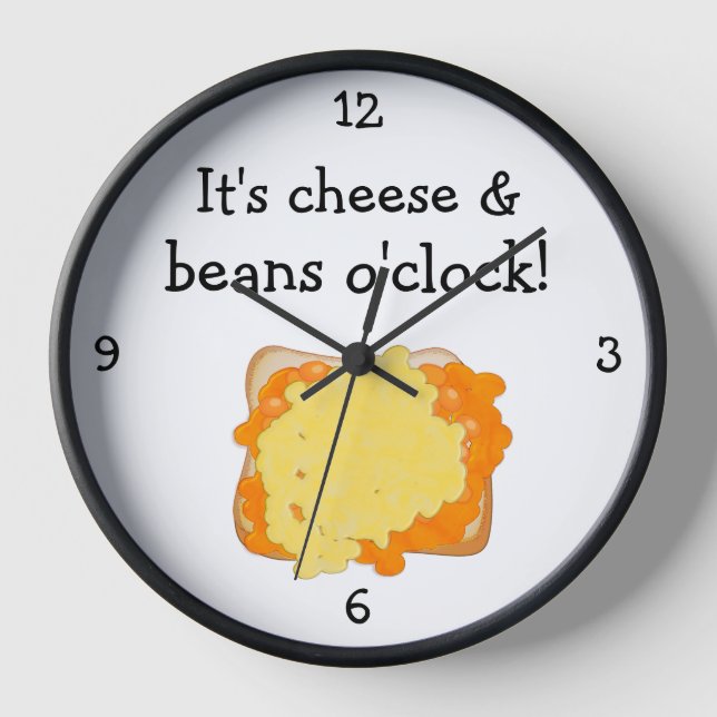 Grilled Cheese & Baked Beans on Toast O'Clock Clock (Front)
