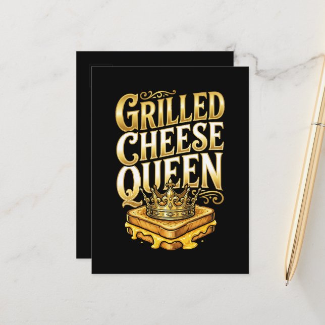 Grilled Cheese Day Announcement Postcard (Front/Back In Situ)