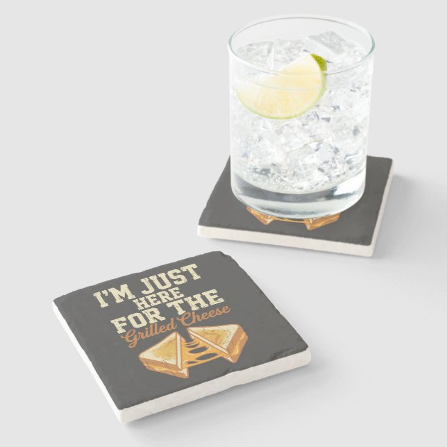 Grilled Cheese Day Stone Coaster (Side)