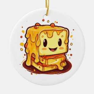 Grilled cheese lover ceramic tree decoration