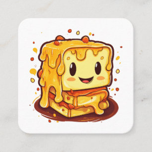 Grilled cheese lover square business card