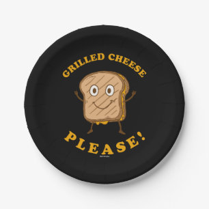 Grilled Cheese Please Paper Plate