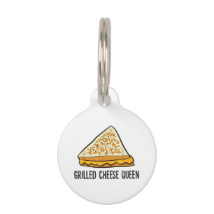 Grilled Cheese Queen Funny Grilled Cheese  Pet Tag