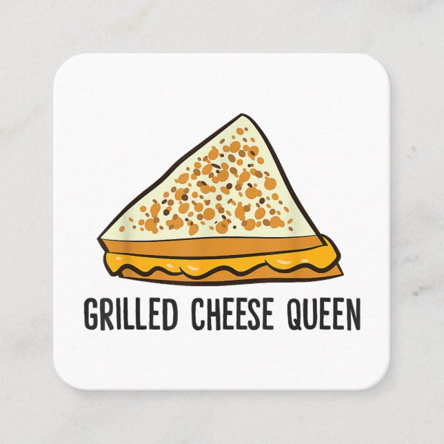 Grilled Cheese Queen Funny Grilled Cheese  Square Business Card (Front)