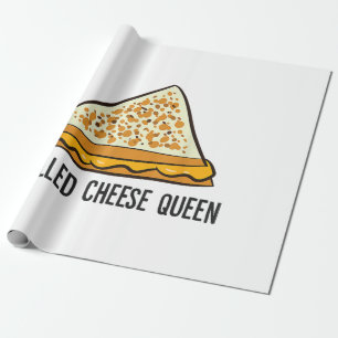 Grilled Cheese Queen Funny Grilled Cheese  Wrapping Paper