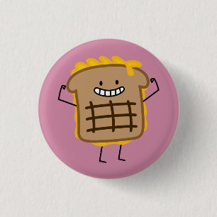 Grilled Cheese Sandwich Cheddar Toasted Bread 3 Cm Round Badge