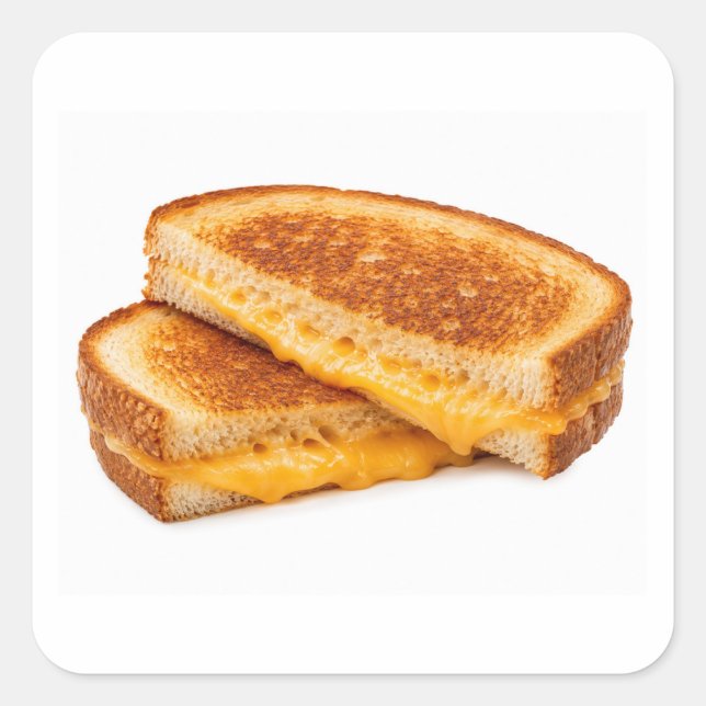 Grilled Cheese Sandwich Isolated Square Sticker (Front)