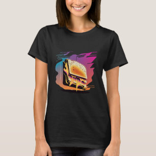 Grilled Cheese Synthwave 80s Retrowave Aesthetic T-Shirt