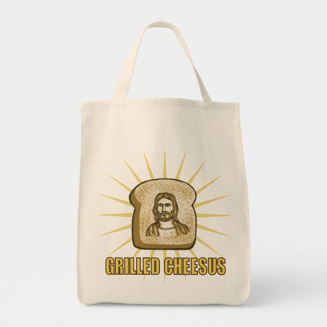 Grilled Cheesus canvas totebag Tote Bag (Front)