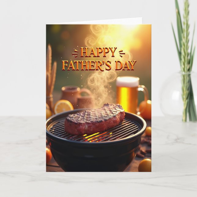 Grilled Feast Fathers Day Card (Front)