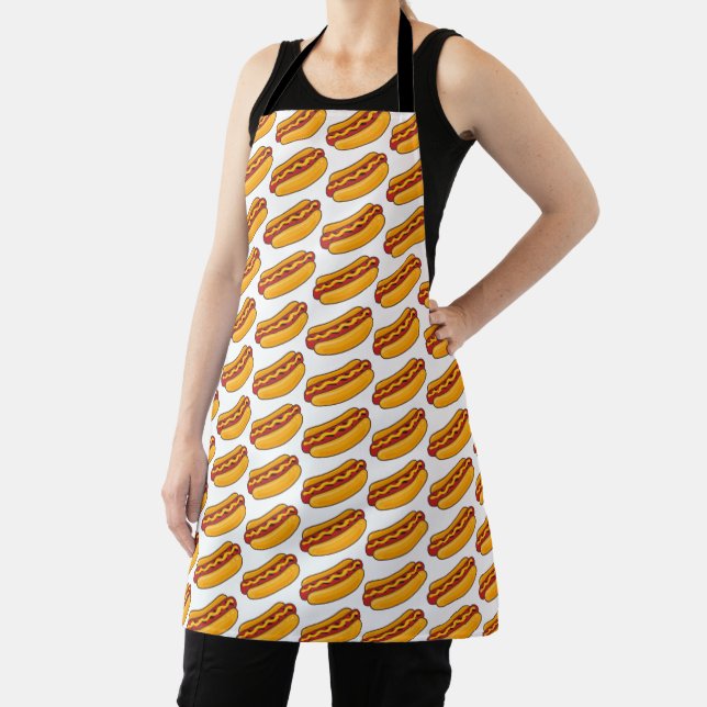 Grilled Hot Dog Pattern Apron (Insitu)
