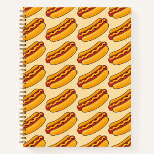 Grilled Hot Dog Pattern Notebook