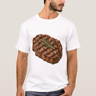 Grilled Ribeye Steak BBQ Meat Illustration T-Shirt