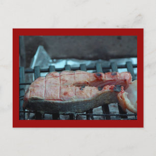 Grilled Salmon Postcard