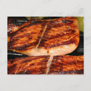 Grilled Salmon Postcard