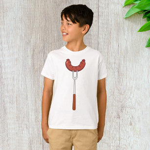Grilled Sausage on BBQ Fork T-Shirt