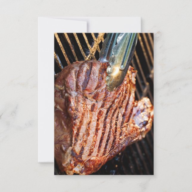 Grilled Steak Invitation Cards (Front)