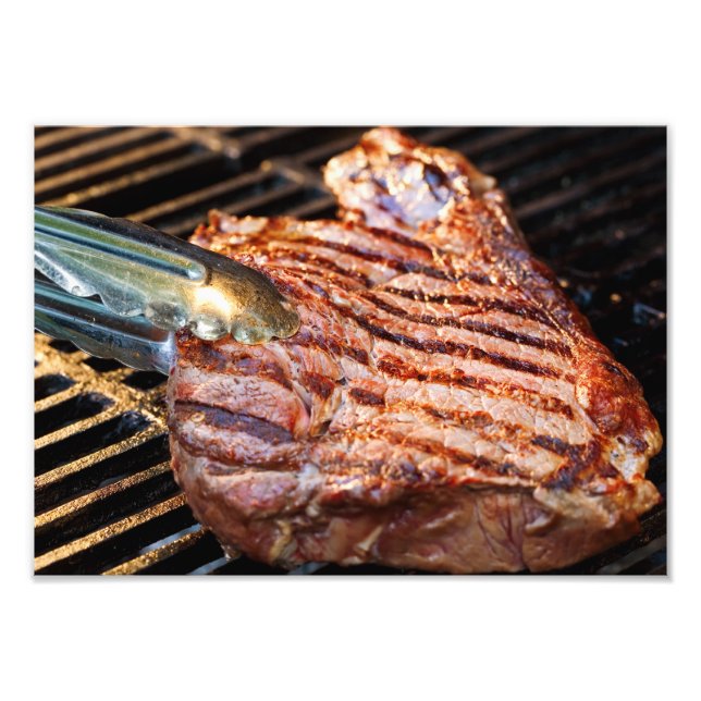 Grilled Steak Wall Print (Front)