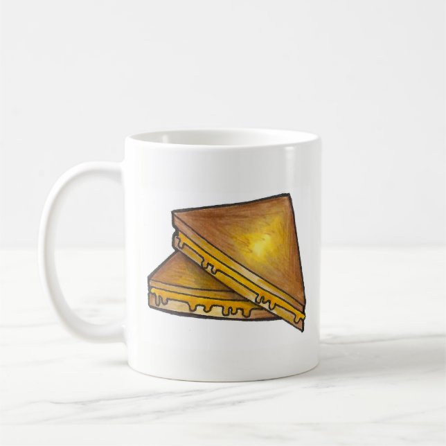 Grilled Toasted Cheese Sandwich Lunch Diner Food Coffee Mug (Left)