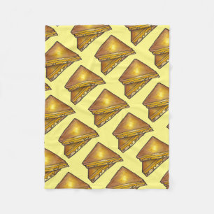 Grilled Toasted Cheese Toastie Sandwich Foodie Fleece Blanket