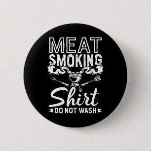 Griller Meat Smoker Funny Bbq Grilling Meat Smokin 6 Cm Round Badge