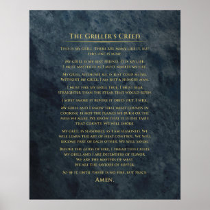 "Griller's Creed" Poster