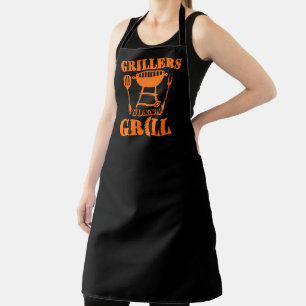 Grillers Gonna Grill Sausage Barbecue Orange Apron