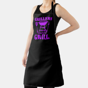 Grillers Gonna Grill Sausage Barbecue Purple Apron